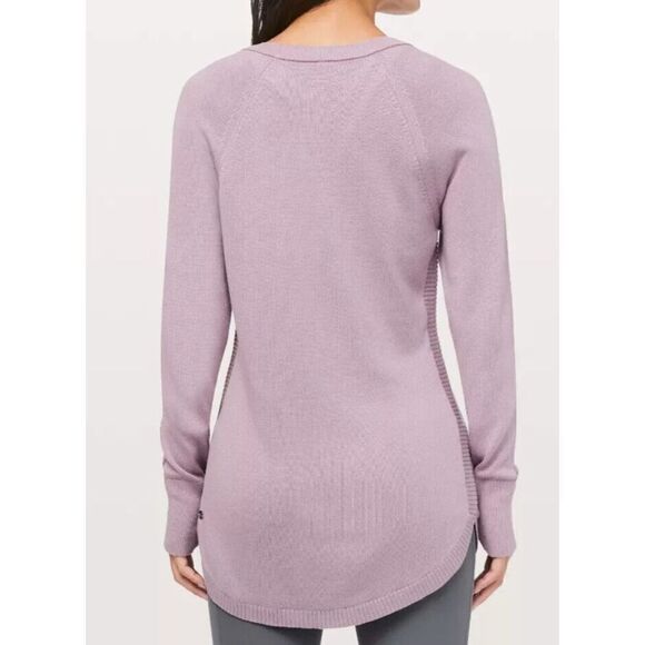 Lululemon W3BQMS Women's Sz 4 Antionette Fig Hello Aloe Fitted Pullover - Picture 6 of 8